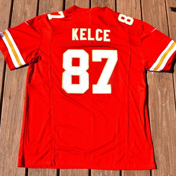 Kansas City Other - New! Travis Kelce Kansas City Chiefs Red Football Jersey Adult Men's Small